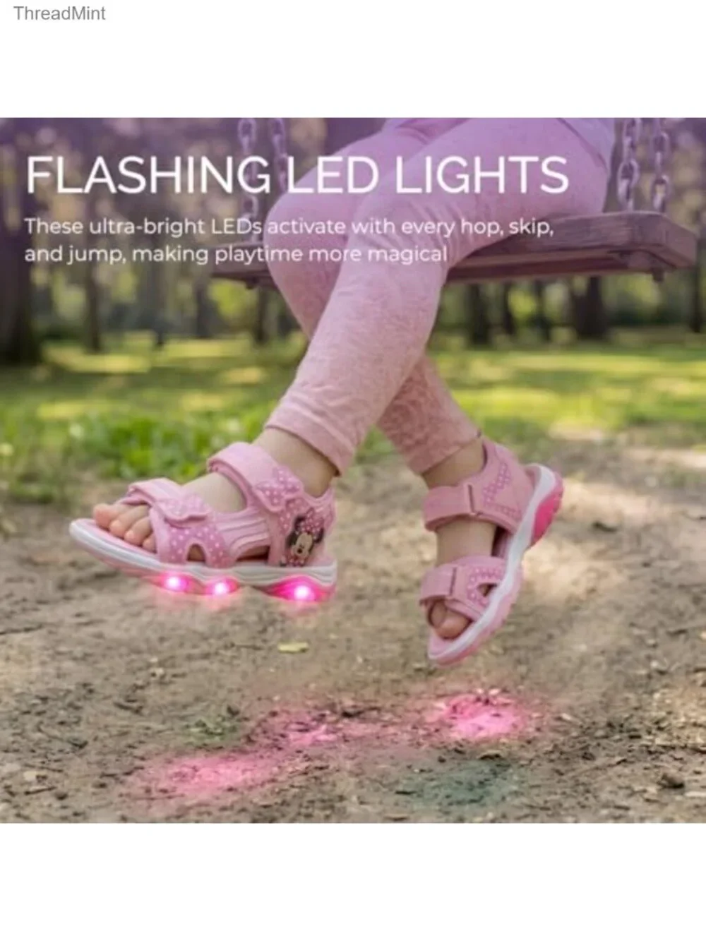 Girls Minnie Mouse Light Up Water Sandals Toddler/Little Kid Athletic